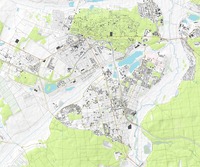 OpenTopoMap карта Буча и Ирпень, Украина в хорошем качестве